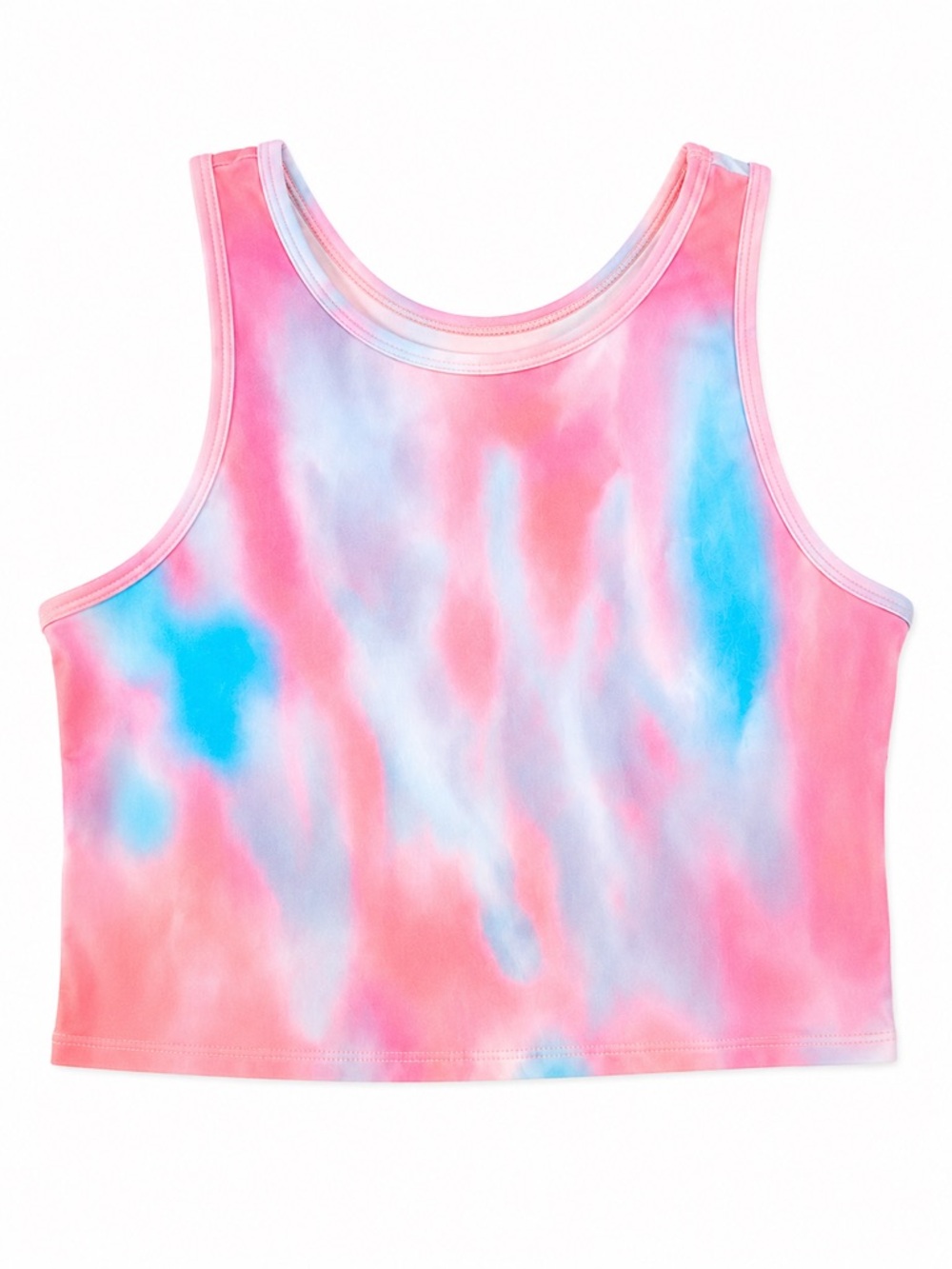 New - Girl’s Zella Pink & Blue Tie-Dye Crop Tank